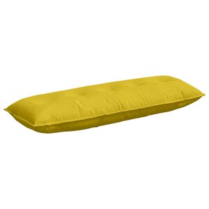 vidaXL Coussin de Dos Jaune 140 x 50 cm Tissu en velours côtelé