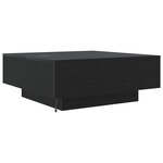 vidaXL Table basse Chêne noir 80 x 80 x 31 cm Bois d'ingénierie