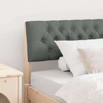 vidaXL Tête de lit capitonnée Gris foncé 100 cm Pin massif