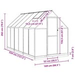vidaXL Serre avec cadre de base anthracite 334x169x202 cm aluminium