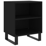 vidaXL Tables de chevet 2 Pièces noir 40x30x50 cm bois d'ingénierie