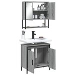 vidaXL Ensemble de meubles de salle de bain 2 Pièces Sonoma gris
