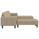 vidaXL Ensemble de Canapés Gris clair Cuir suédé faux