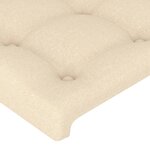 vidaXL Tête de lit avec oreilles Crème 147x23x78/88 cm Tissu