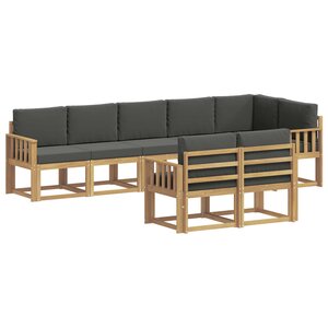 vidaXL Ensemble de canapés d'extérieur 8 pc Blanc et anthracite