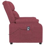 vidaXL Fauteuil inclinable électrique Rouge bordeaux Tissu