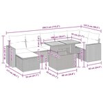 vidaXL Salon de jardin avec coussins 8 Pièces beige résine tressée