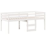 vidaXL Lit haut sans matelas blanc 75x190 cm bois de pin massif