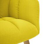 vidaXL Chaise de relaxation avec repose-pied jaune clair tissu