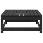 vidaXL Repose-pied de jardin 70x70x30 cm noir bois de pin solide