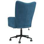 vidaXL Chaise de relaxation Bleu Velours