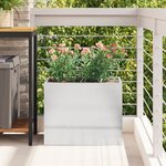 vidaXL Cache-pot de jardin Argent 50 x 32 x 40 cm Acier inoxydable