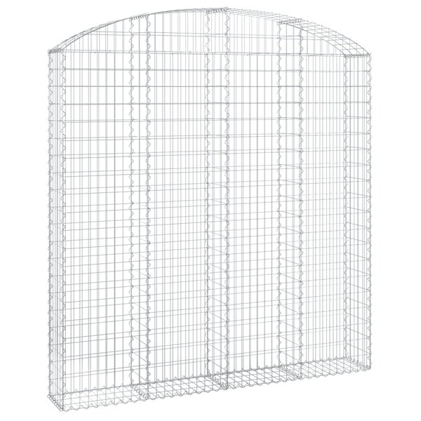 vidaXL Panier de gabions arqué 200x30x200/220 cm Fer galvanisé