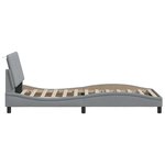 vidaXL Cadre de lit sans matelas gris clair 90x200 cm tissu