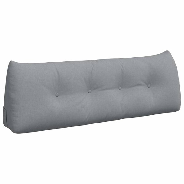 vidaXL Coussin de Dos Gris clair 140 x 24 x 50 cm tissu