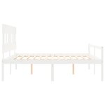 vidaXL Lit pour personne âgée sans matelas blanc 200x200cm bois massif