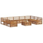 vidaXL Ensemble de canapés d'extérieur 10 pc Naturel