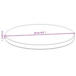 vidaXL Dessus de table Ø30x2 5 cm bambou
