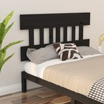 vidaXL Tête de lit Noir 203 5x3x81 cm Bois massif de pin