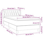 vidaXL Sommier à lattes de lit avec matelas Rose 90x190 cm Velours