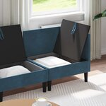 vidaXL Ensemble de meubles pour le salon 3 Pièces Bleu Velours