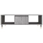 vidaXL Table basse sonoma gris 104x60x35 cm bois d'ingénierie