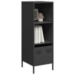 vidaXL Buffet haut noir 35x39x103 5 cm acier