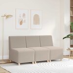 vidaXL Canapé modulaire sans accoudoirs Gris clair 55 cm Tissu imitation laine bouclée