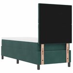 vidaXL Lit à ressorts avec matelas Vert foncé 80 x 200 cm Velours