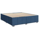 vidaXL Sommier à lattes de lit avec matelas Bleu 200x200 cm Tissu