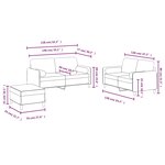 vidaXL Ensemble de canapés 3 Pièces avec coussins vert foncé velours