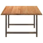 vidaXL Table à manger marron clair bois de chêne massif rectangulaire