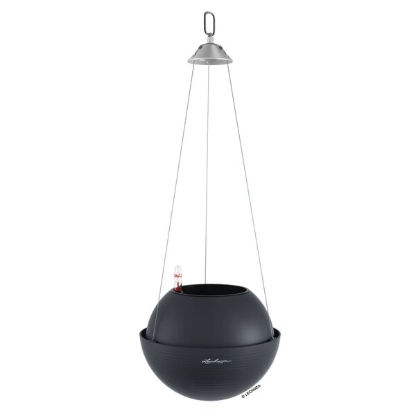 LECHUZA Jardinière suspendue BOLA Color 23 ALL-IN-ONE Ardoise