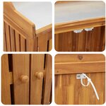 vidaXL Armoire de jardin Naturel 93 x 41 5 x 98cm Bois d'Acacia Massif