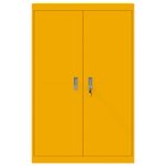 vidaXL Armoire de rangement 2 Pièces Jaune moutarde 90 x 40 x 140 cm