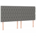 vidaXL Cadre de lit avec tête de lit Gris foncé 180 x 200 cm Tissu