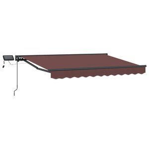 vidaXL Cadre de store manuel avec LEDs 3 5 x 2 5 m