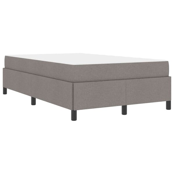 vidaXL Lit à ressorts Taupe  Noir 120 x 190 cm Tissu  Bois Engineered