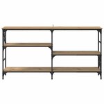 vidaXL Table console avec étagère Chêne artisanal 150 x 29 x 76 5 cm
