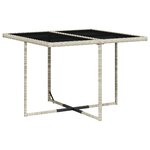 vidaXL Ensemble à manger de jardin et coussins 5 Pièces gris clair rotin