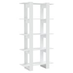 vidaXL Bibliothèque/séparateur de pièce blanc bois d'ingénierie