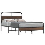 vidaXL Cadre de lit sans matelas 140x200 cm chêne marron