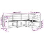 vidaXL Ensemble de canapés d'extérieur 4 pc Naturel
