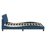 vidaXL Cadre de lit sans matelas bleu 160x200 cm tissu