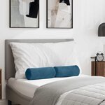 vidaXL Coussins d'accent 2 Pièces Bleu Ø 15 x 40 cm