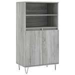 vidaXL Buffet haut Sonoma gris 60x36x110 cm Bois d'ingénierie