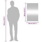 vidaXL Miroir mural 50x80 cm Verre Rectangulaire