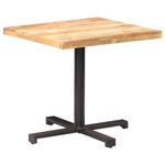 vidaXL Table de bistro Carrée 80x80x75 cm Bois de manguier brut