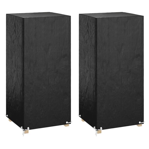 vidaXL Housses de chaise de jardin 2 Pièces 8 œillets 75x70x140 cm PE