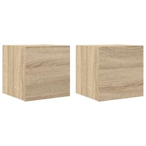 vidaXL Meubles TV muraux 2 Pièces Chêne sonoma 30 5x30x30 cm